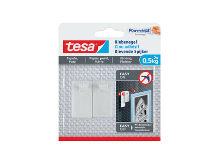 tesa Powerstrips Clou adhésif pour papier peint et plâtre,