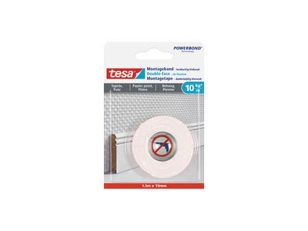 tesa Adhésif double face de montage Powerbond, papier peint