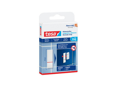 tesa Powerstrips Languettes adhésives pr carrelage et métal