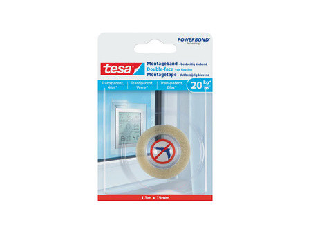tesa Adhésif double face de montage Powerbond pour verre
