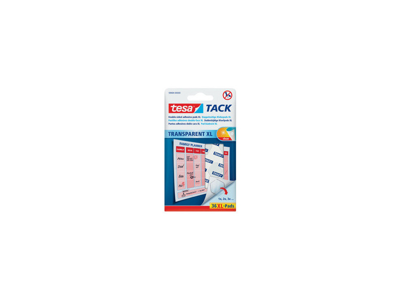 tesa TACK Pastilles adhésives XL, double face, transparent