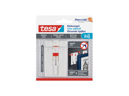 tesa Powerstrips Clou adhésif pour papier peint et plâtre