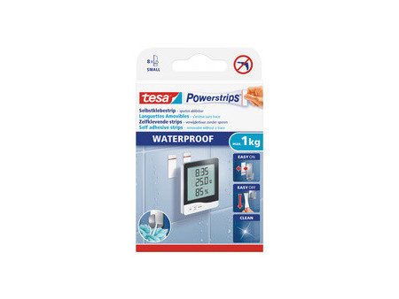 tesa Powerstrips Pastille adhésive SMALL WATERPROOF, blanc