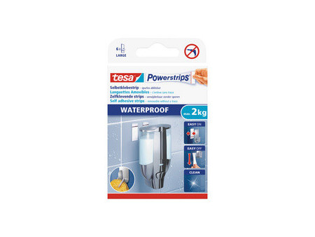 tesa Powerstrips Pastille adhésive SMALL WATERPROOF, blanc