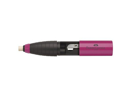 FABER-CASTELL Combination gomme-taille-crayons, rouge / bleu
