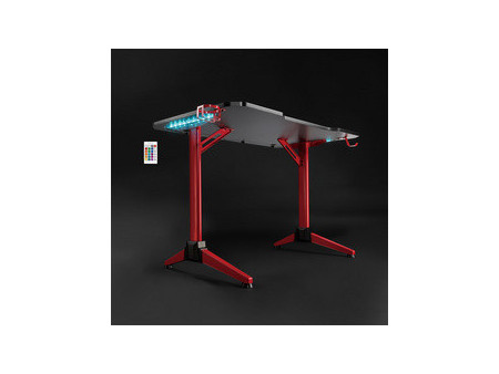LogiLink Bureau de gaming avec éclairage RVB