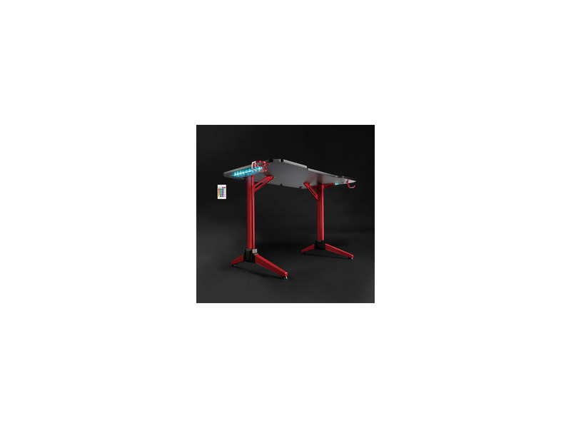 LogiLink Bureau de gaming avec éclairage RVB