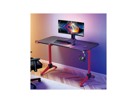 LogiLink Bureau de gaming avec éclairage RVB