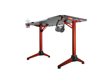 LogiLink Bureau de gaming avec éclairage RVB