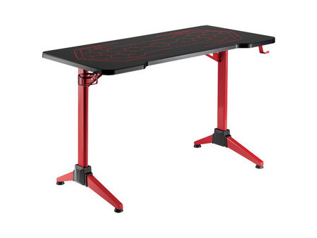 LogiLink Bureau de gaming avec motif alvéolaire géométrique