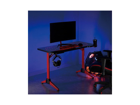 LogiLink Bureau de gaming avec motif alvéolaire géométrique