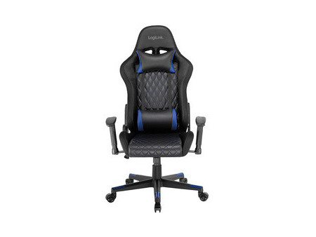 LogiLink Fauteuil pour jeux vidéo, avec lumière RVB, noir