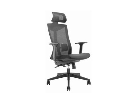 LogiLink Fauteuil de bureau, dossier en mesh, noir