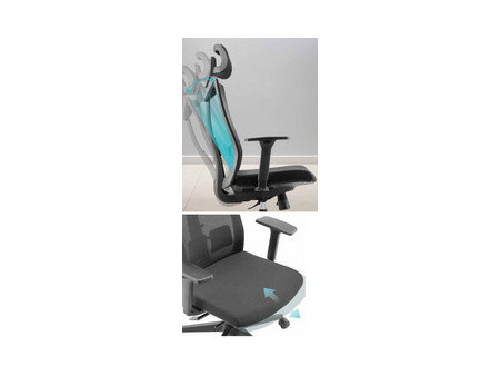 LogiLink Fauteuil de bureau, dossier en mesh, noir