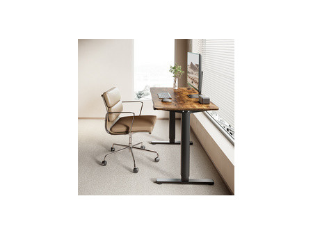 LogiLink Bureau assis-debout, (L)1.200 mm, noir/marron