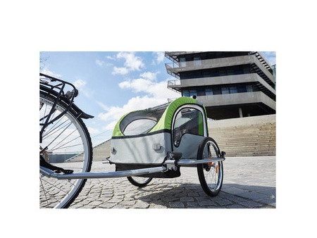 FISCHER Remorque de vélo pour enfants Komfort, noir / vert