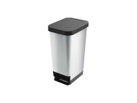 CEP Poubelle à pédale ROSSIGNOL, 45 litres, gris