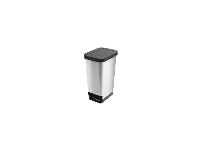 CEP Poubelle à pédale ROSSIGNOL, 45 litres, motif carbone