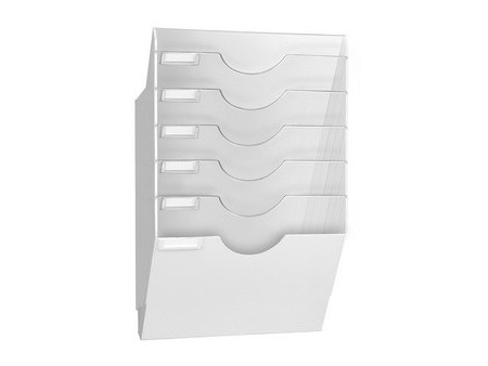 CEP Présentoir mural ReCeption, format A4, 6 cases, gris