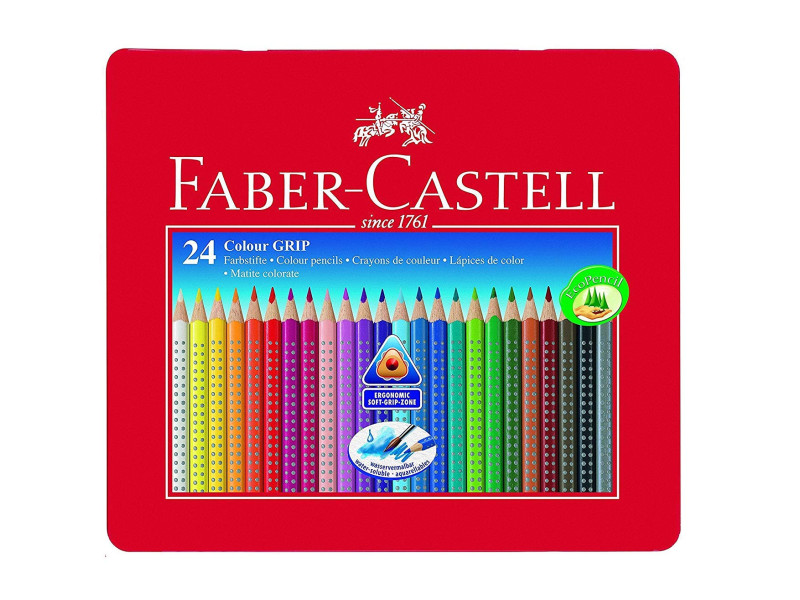 FABER-CASTELL Crayon de couleur Colour GRIP, étui de 24