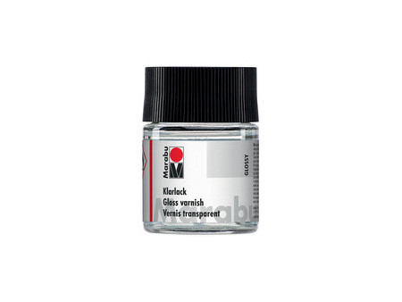 Marabu Vernis transparent, haute brillance, 50 ml, en verre