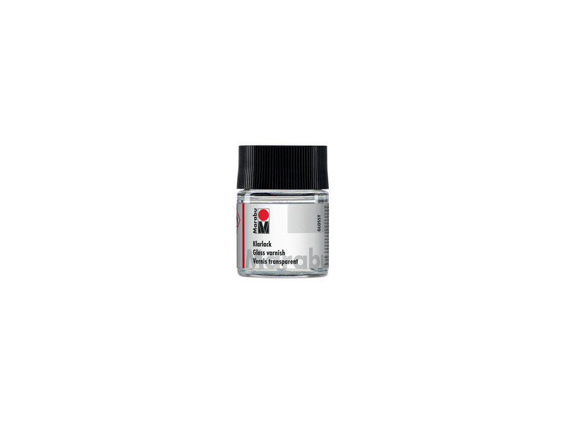 Marabu Vernis transparent, haute brillance, 50 ml, en verre