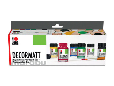 Marabu Peinture acrylique 'Decormatt', kit de démarrage