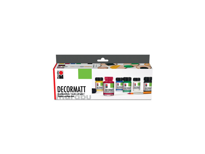 Marabu Peinture acrylique 'Decormatt', kit de démarrage