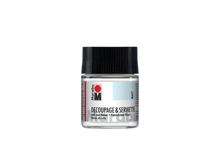 Marabu Vernis & Colle pour serviettes, mat, 50 ml, dans un