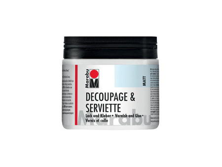 Marabu Vernis & Colle pour serviettes, mat, 50 ml, dans un