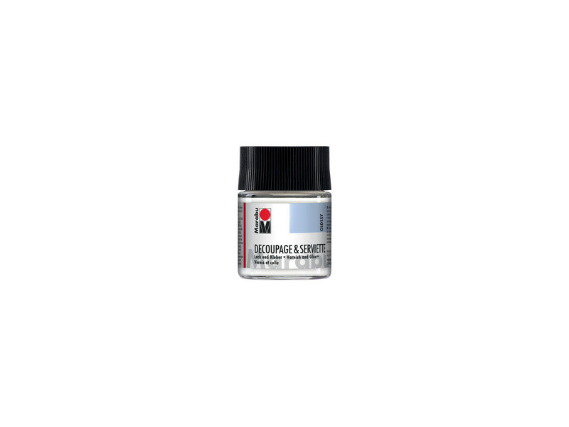 Marabu vernis & colle pour serviettes, brillant, 50 ml, dans