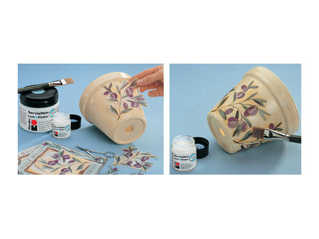 Marabu vernis & colle pour serviettes, brillant, 50 ml, dans