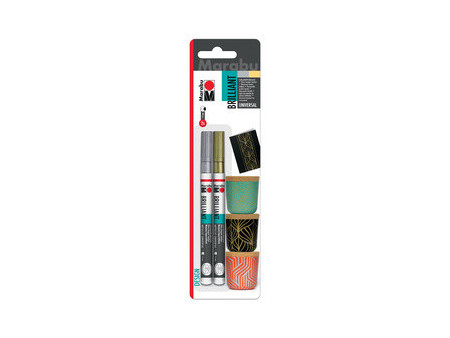 Marabu Marqueur laque 'Brilliant Painter Basic' blister de 2