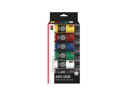 Marabu Peinture acrylique 'BasicAcryl', kit pour débutants