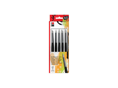 Marabu Kit de pinceau de modélage, pointe en silicone