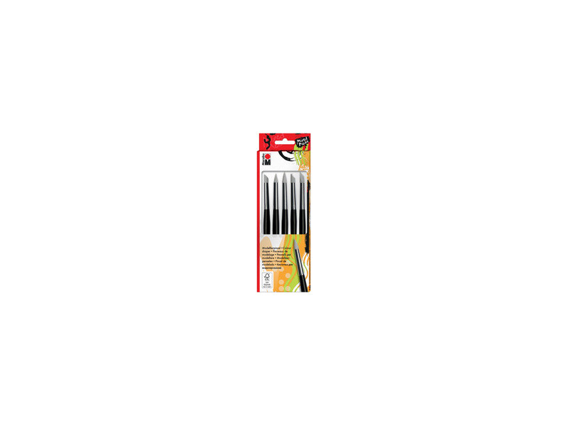 Marabu Kit de pinceau de modélage, pointe en silicone