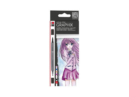 Marabu Feutres aquarellables 'GRAPHIX' MA KE MANGA,