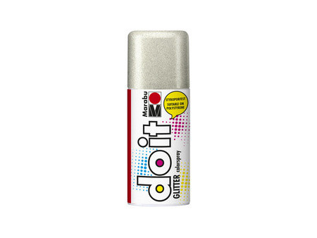 Marabu Peinture aérosol do it GLITTER, argent paillette