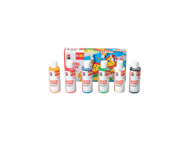 Marabu KiDS Gouache pour enfant 80 ml, kit de 6