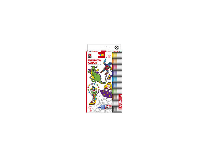 Marabu KiDS Window Color, kit de 10, assorti