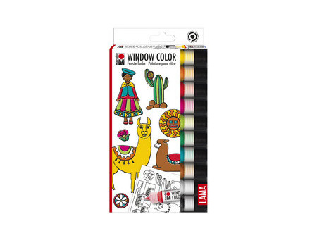 Marabu KiDS Window Color 'LAMA', set, 10 x 25 ml