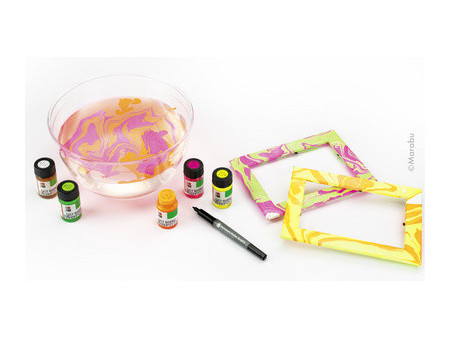 Marabu Peinture à marbrer 'easy marble', set fluo NEON