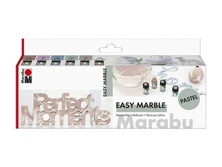 Marabu Peinture à marbrer 'easy marble', set PASTEL