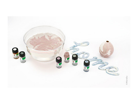 Marabu Peinture à marbrer 'easy marble', set PASTEL