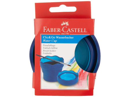 FABER-CASTELL Gobelet CLIC & GO, bleu