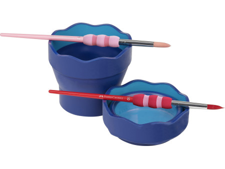 FABER-CASTELL Gobelet CLIC & GO, bleu