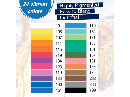 FABER-CASTELL Pastel à l'huile STUDIO QUALITY, étui de 24