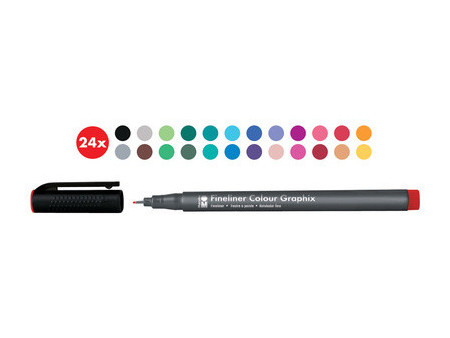 Marabu Fineliner COLOUR GRAPHIX HYPNOTIZE, étui carton de 24