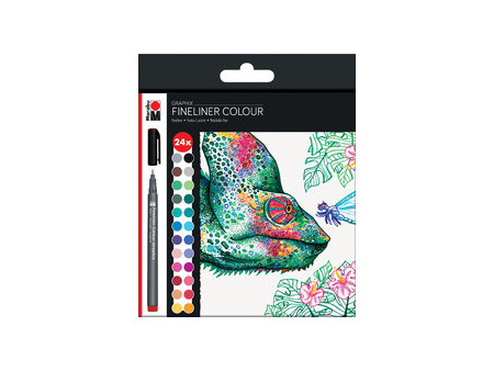 Marabu Fineliner COLOUR GRAPHIX HYPNOTIZE, étui carton de 24