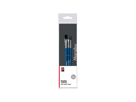 Marabu Set de pinceaux Textil, 3 pièces